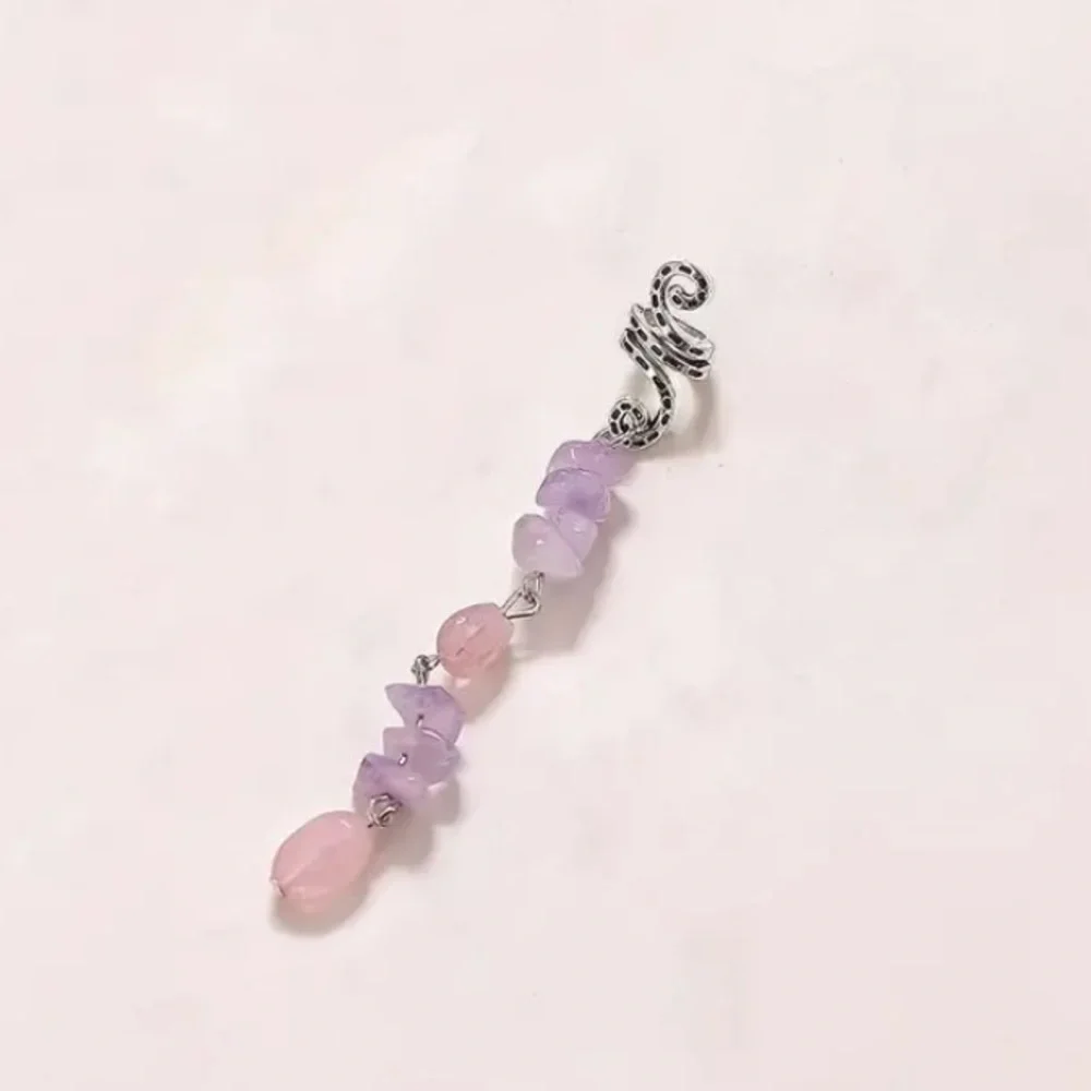 👚2/$16 Rose Quartz & Amethyst Hair Cuffs 4 Braids & Dreads! Unique Hair Jewelry!
